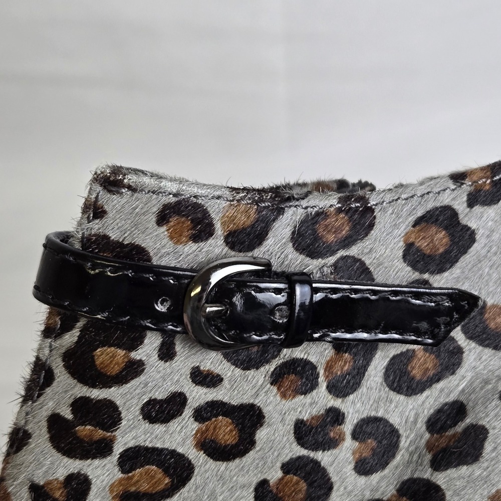Aerosoles Patrole Car Leopard Print Ankle Booties, Patent Leather Buckle, Size 6 - Picture 11 of 16